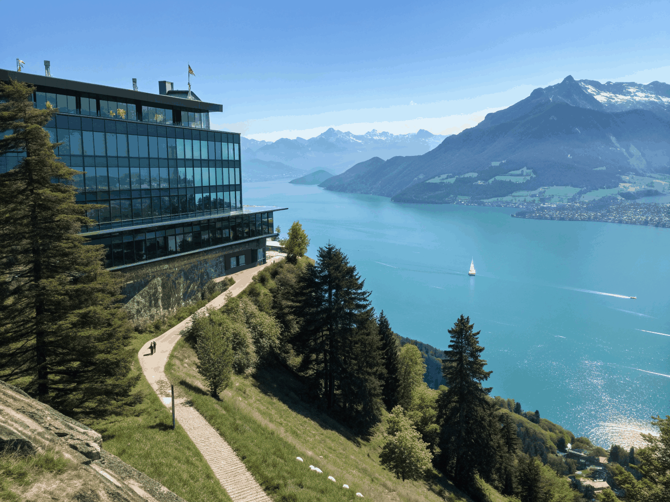 Luzern Şapel körpüsü və su qülləsi