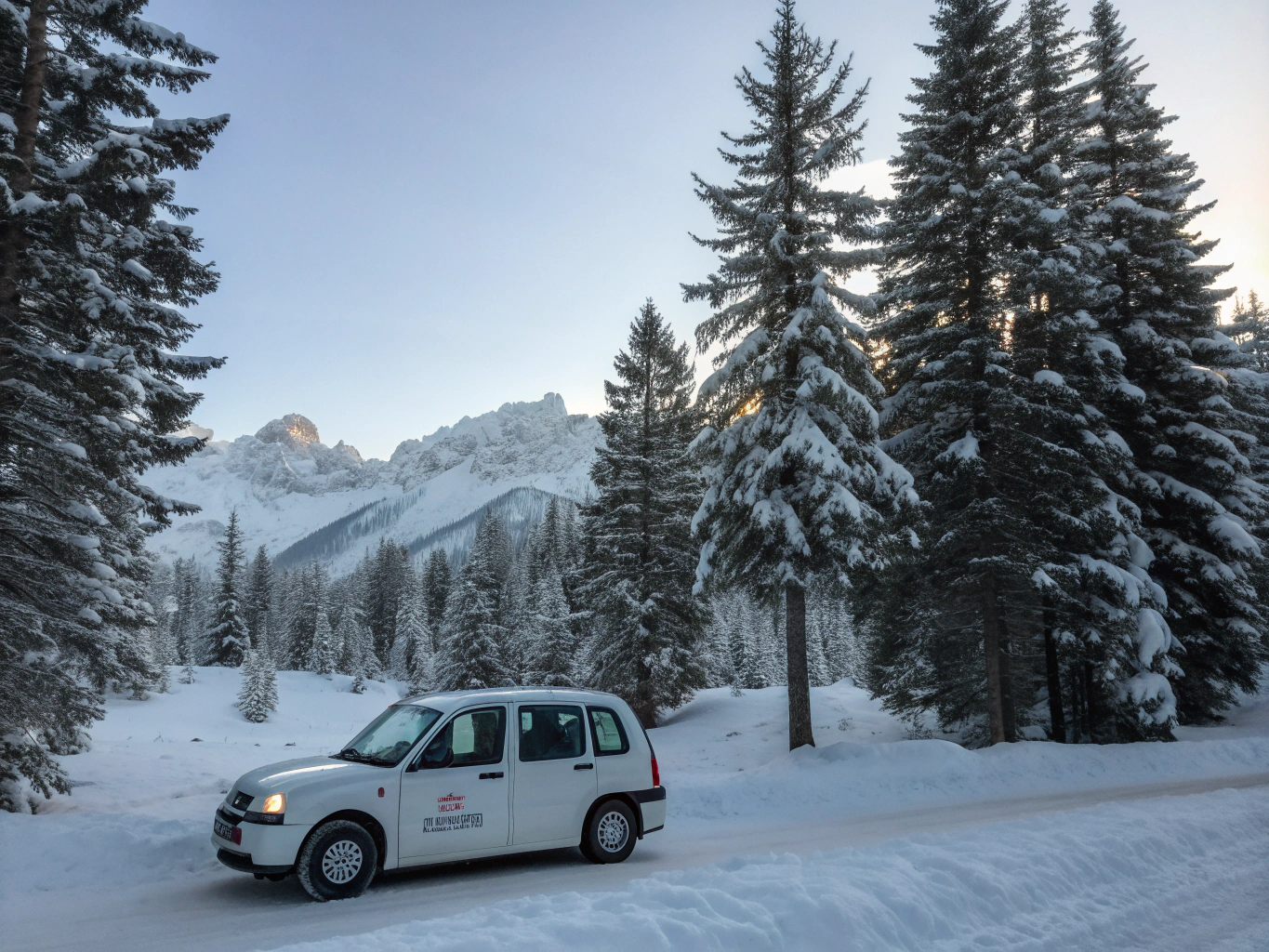 St. Moritz gölü və lüks qış Alp mənzərəsi